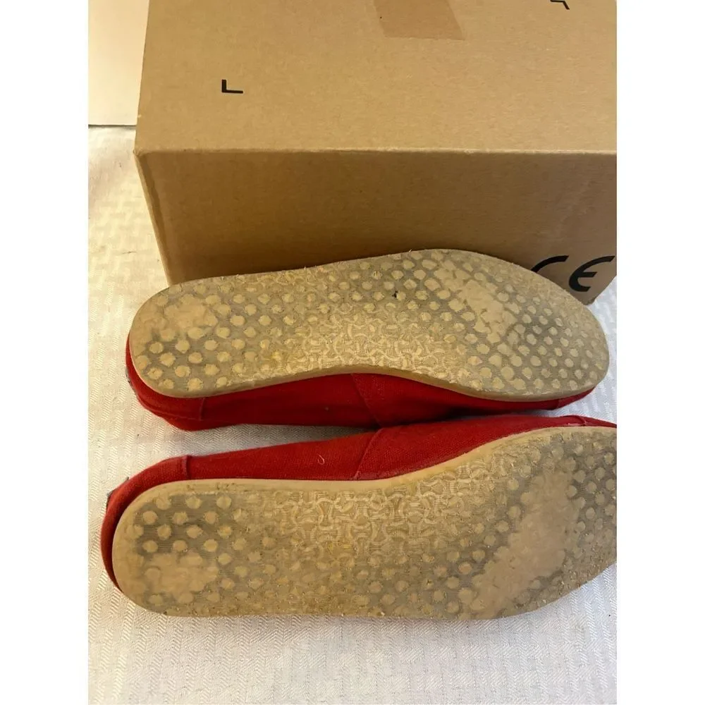 Toms red flat shoes Mens‎ size 10